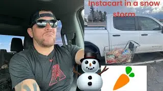 Instacart shopping in the snow $42 an hour! #adayinmylife #sidehustle #instacart #vlog