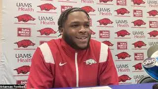 Arkansas' Rocket Sanders on rushing for 1,000 yards, beating Auburn