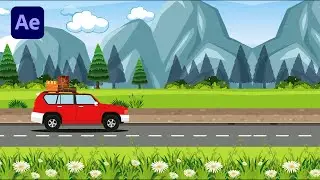 After Effects Tutorial (Simple Car moving animation in Adobe After Effects)