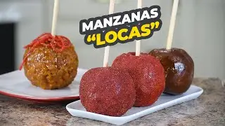 Manzanas con CHAMOY🍎 🍏. (Forritos, Skwinkles, Pulparindo, Pica Fresas)