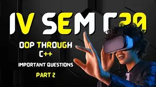 Diploma C20 Important Questions || OOP C++ Programming Important Questions || Diploma IV Sem #sbtet