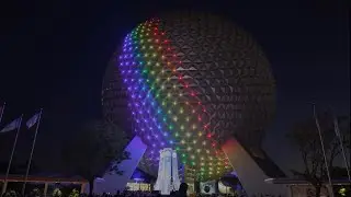 Rainbow Connection Spaceship Earth Light Show, Epcot Festival of the Arts 2023, Walt Disney World