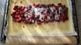 🍒ПИРОГ С ВИШНЕЙ 🍒Рецепт из готового слоёного теста🍰