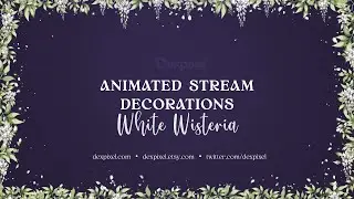 White Wisteria Flowers Full Screen Animated Decorations