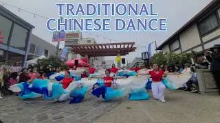 Chinese Dance Performance at the Nihonmachi Street Fair in San Francisco's Japantown