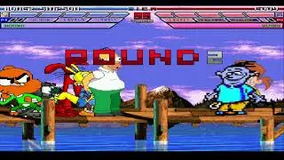 MUGEN Fight - Homer Simpson, Rocko, Aardvark, & Izuku Midoriya vs. Eddy, Vicky, Gumball, & Garfield