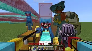Poppy Playtime V7 New Huggy Wuggy Vent Chase MOD in Minecraft PE