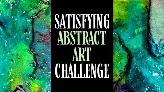 Splitting ONE Abstract Painting in TWO  (Satisfying Art Challenge!)