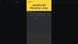 JavaScript Reverse Loop #shorts #javascript #htmlcss