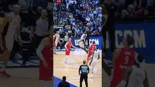 Anthony Edwards with the monster dunk for Team USA finish showcase series with close win