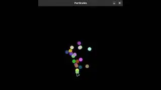 Simple particle system in Processing.