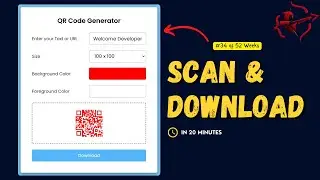 QR Code Generator JavaScript Project | API + Download Feature