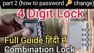 Resetable combination lock 🔒 part 2 ✅ how to change password/ 4 digit bag lock / digital lock ☝️2023