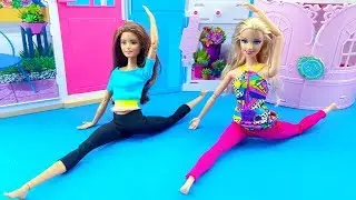 Barbie Doll Bath time Morning Exercise Health Care Dream House Nursery Rhymes Song