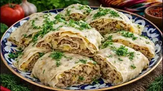 Национальное Узбекское блюдо! Ханум.Мясной рулет.Ханум рецепт.