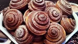 Булочки с корицей.Тесто как ПУХ МЯГКИЕ , нежные