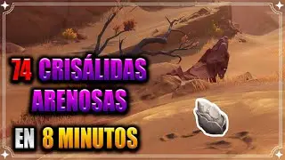 74 Crisálidas Arenosas en 8 minutos. Ruta de farmeo. Genshin Impact Desierto de Hadramavet