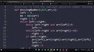Smallest Positive missing number | Amazon Interview Question