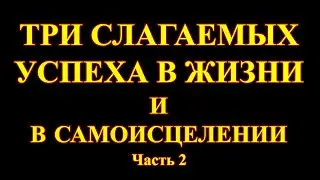 Три слагаемых успеха в жизни и в самоисцелении. Часть 2.