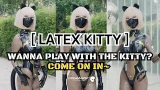 Wanna play with the latex kitty? Come on in~ 😏