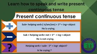Present continuous tense | Present Progressive Tense.