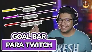 Como Agregar Barra de Metas Minimalistas en OBS Studio para twitch | ElCoriTv