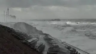 A 9.4 metre high tide with 50+ mph winds at Blackpool on 11/02/20.