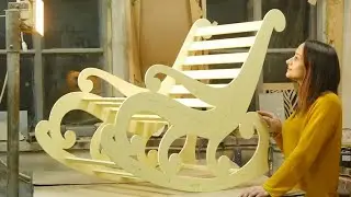 PLYWOOD ROCKING CHAIR. MY BEAUTIFUL NOVEMBER. Кресло-качалка из фанеры. Мой прекрасный ноябрь