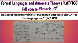 design of NonDeterministic pushdown automata for the language wwᴿ  | construction of NPDA