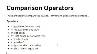 Mastering Comparison Operators in Javascript | == vs === Explained ( Day 6)