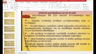 Ishlarni bajarishda  elekt xavfsizlik qoidalari