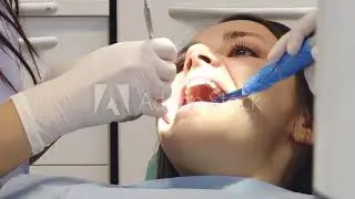 Dental treatment a cute girl