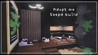 Dark luxurious with nature waterfall futuristic house - Speed Build Roblox Adopt Me ♥