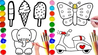 Who's faster? #3 Drawing 4 different pictures for kids