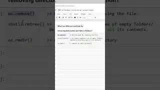 3.7 What are different methods for removing directories and files in Python?