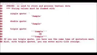 7-introduction to strings str singal-double-triple quotes