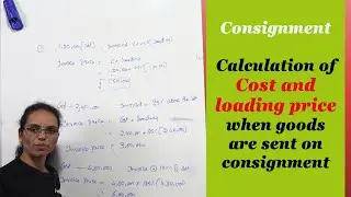 Calculation of Cost & Loading Charges ! Consignment 1  