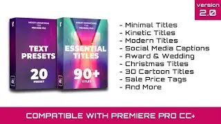 Essential Titles Pack v2 for Premiere Pro CC | Essential Graphics Tutorial | Free Download