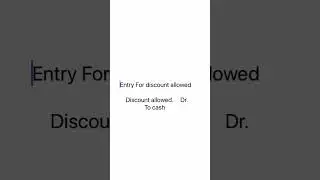 Journal entry for discount | #shorts #youtubeshorts