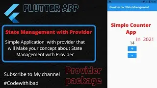 State Management with Provider || Simple  Counter App || Simple use of  Provider Package