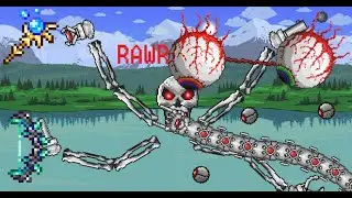 Terraria Multiplayer - Destroying a bunch of Mech Bosses