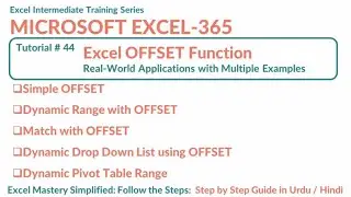 44.0 Mastering Excel OFFSET Function: A Step-by-Step Guide | Excel OFFSET Formula 