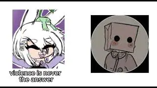 Violence is never the answer [MEME] (ft. @Uzaki_Rabbitmaster and @SleepySharky7 )