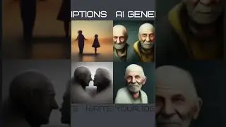 AI generates - A grandfather and his little granddaughter