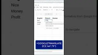 Translate Words using Google Translate in Google Sheets (Telugu)