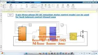 5 pin three phase DC AC induction motor control model can be used for fault tolerant control Closed