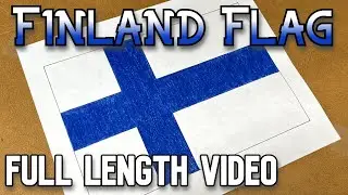 Full Length Video: Finland Flag Drawing 🇫🇮