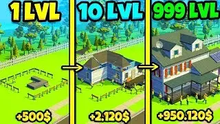 BUILT THE BIGGEST HOUSE IN THE GAME IDLE TAP BUILDERS!!EVOLUTION!!!!GAMEPLAY!!!!