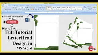 how to make a professional letterhead in MS Word || (Step by Step) || Learn design Idea || 1st Vedio