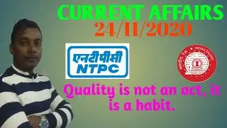 CURRENT AFFAIRS TODAY 24/11/2020